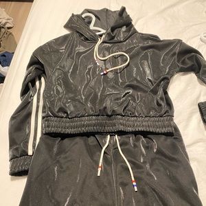 Fashion Nova shiny track suit new never worn